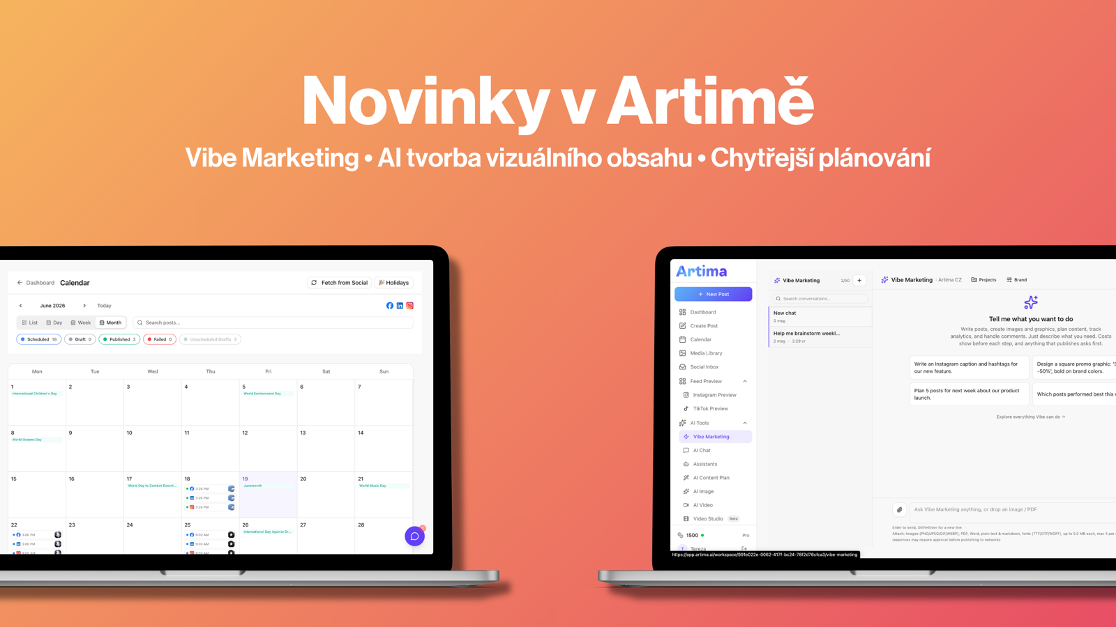 Novinky v produktu Artima